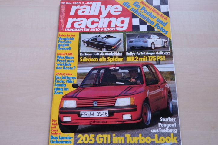 Deckblatt Rallye Racing (12/1985)